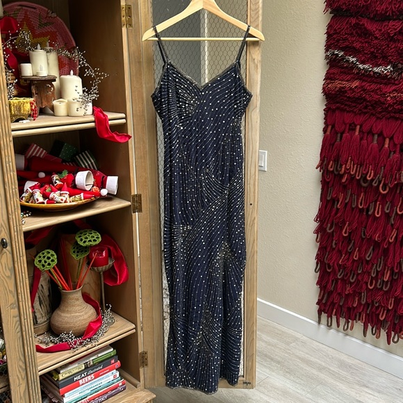Vintage Laurence Kazar Beaded and Sequin Gown - Picture 1 of 16